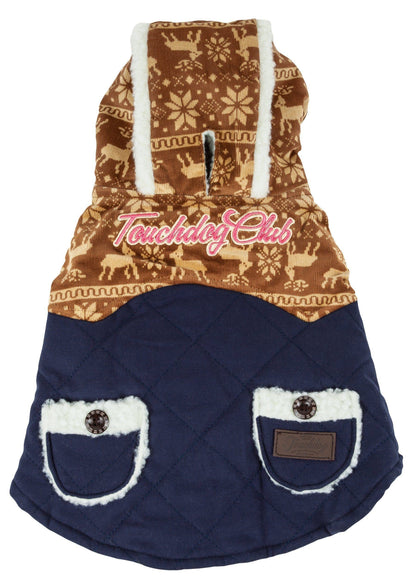 Touchdog ® 'Snowadayz' Pom Pom Hooded Fashion Dog Jacket