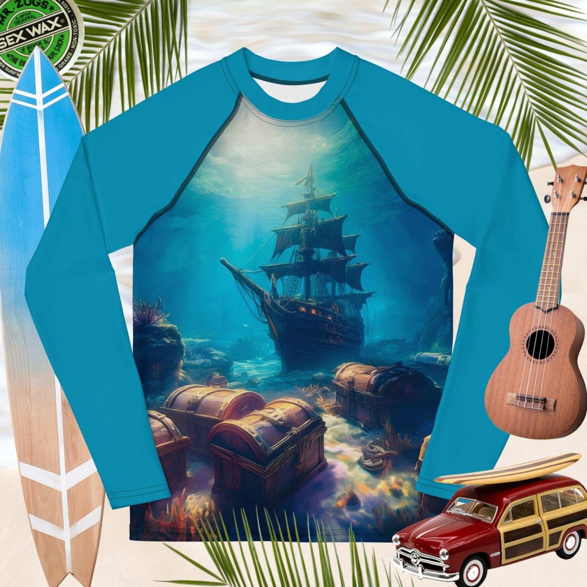 Treasure Ship | Rash Guard | Teen/Youth Sun rashie