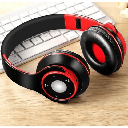 Wireless Headset Bluetooth Earphones and Headphone Foldable Adjustment Bluetooth Wired Headphones TF Card MP3 FM Radios For Online Class Business Trip Travel Video Conference