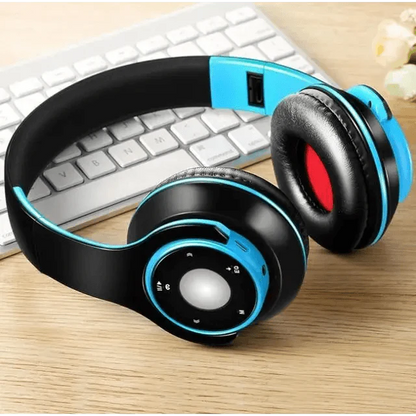 Wireless Headset Bluetooth Earphones and Headphone Foldable Adjustment Bluetooth Wired Headphones TF Card MP3 FM Radios For Online Class Business Trip Travel Video Conference
