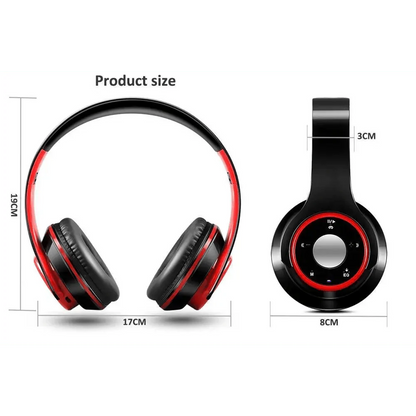 Wireless Headset Bluetooth Earphones and Headphone Foldable Adjustment Bluetooth Wired Headphones TF Card MP3 FM Radios For Online Class Business Trip Travel Video Conference