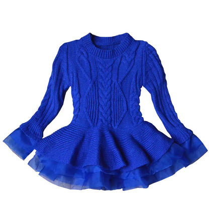 Girls' Sweater Dress Long Sleeve