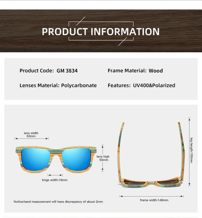 Vintage Wooden Frame Summer Wood Sunglasses Polarized For Women And  Men Vintage Design Wooden Sun Glasses Sunglasses For Men
