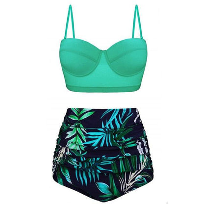 Women Swimsuits Vintage Push Up Polka Dot Plus Size Bathing Suits High Waist Bikini Underwire High Waist Swimsuit Bathing Suits Bikini Women Swimsuits Vintage Push Up Bathing Suits