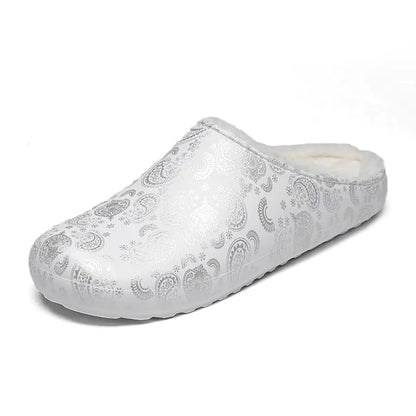 Warm Fleece-lined Non-slip Men's Slippers for Winter